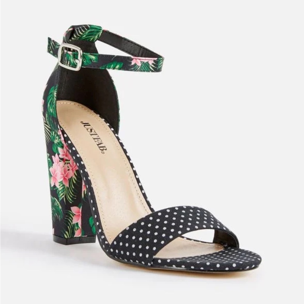 JustFab Lena Heeled Sandal Size 10